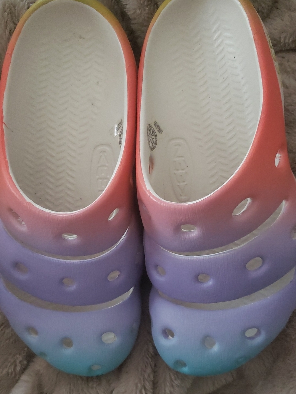 Women's KEEN Gradient Slip-On Clogs in Coral, Lavender & Teal